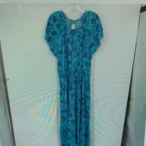 Floral Blue Maxi Dress